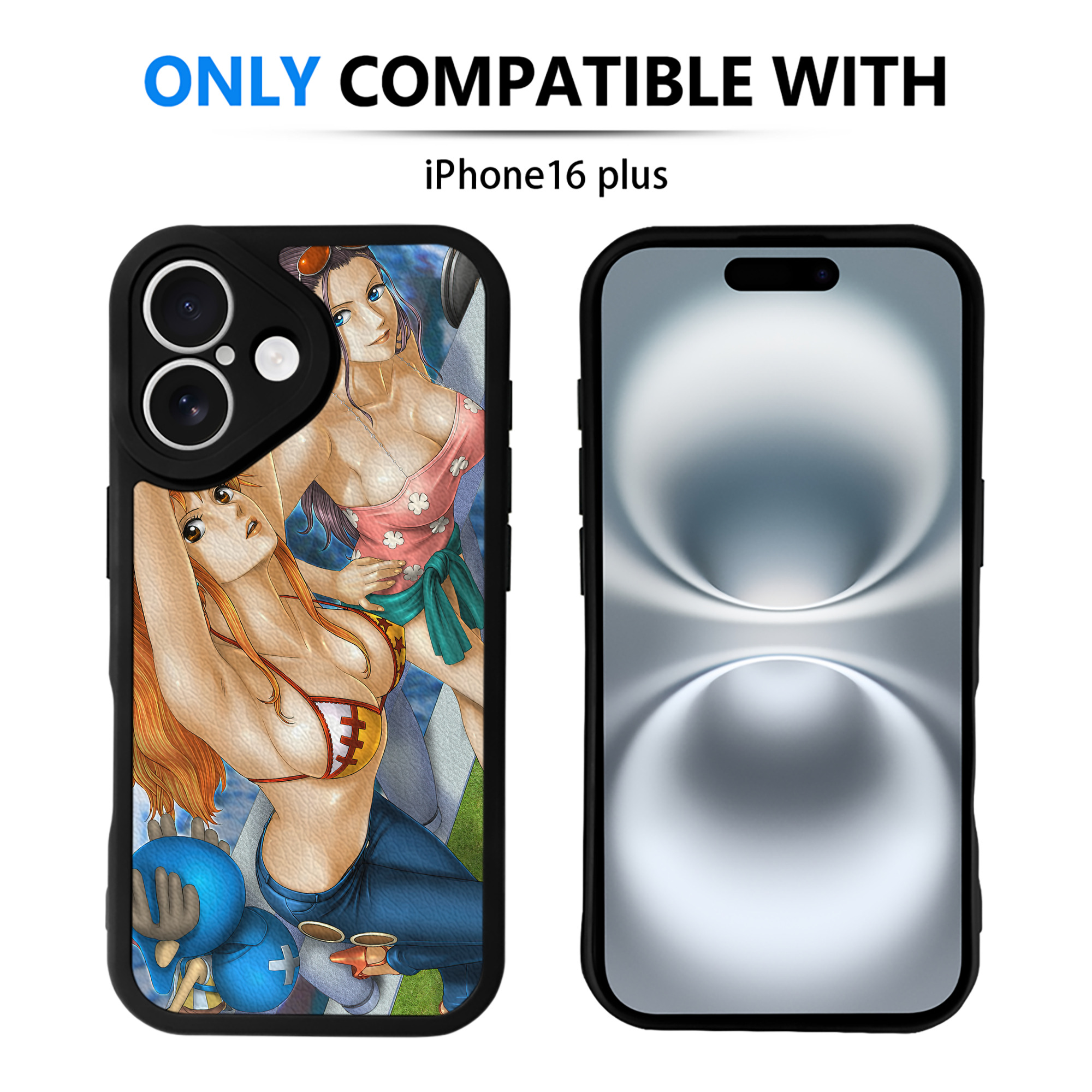 （画像用） ワンピース ONE PIECE 【iPhone 16シリーズ対応】シリコンスマホケース（レザー調） 材質：シリコン